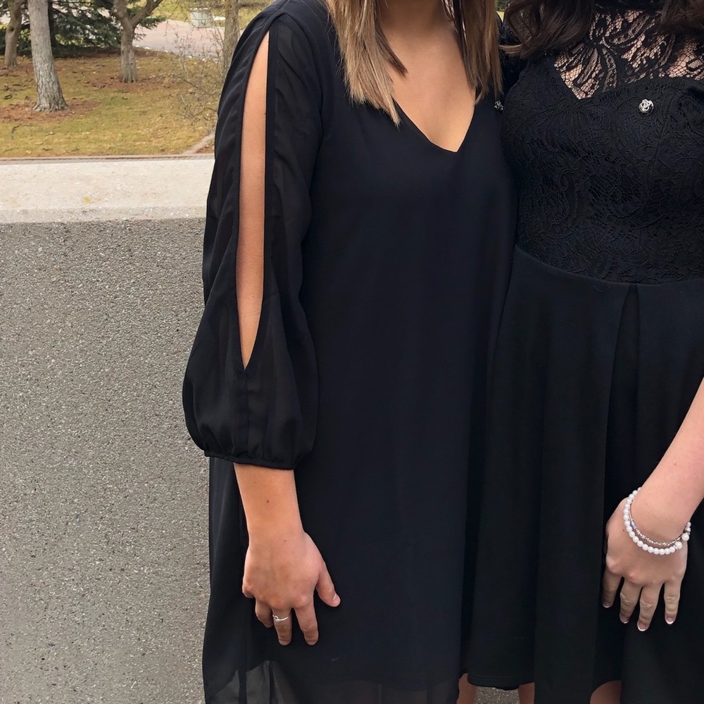Lulus black open arm dress